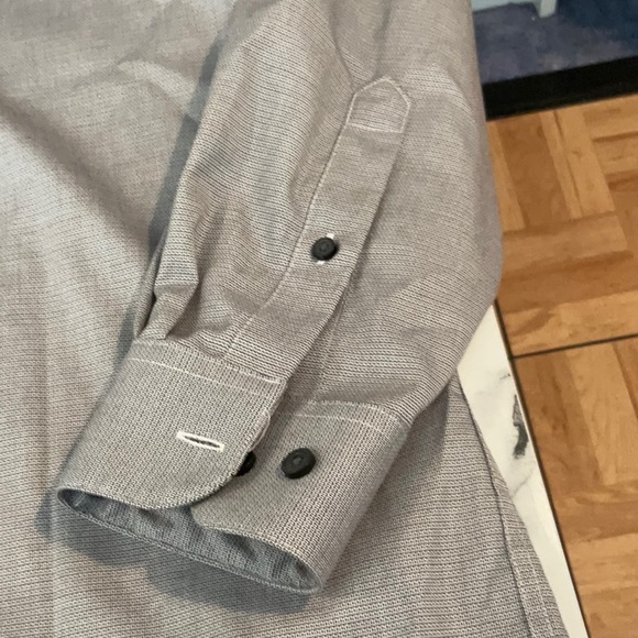 Kenneth Cole grey oversized button down dress shirt, 15 1/2 - Picture 4 of 6